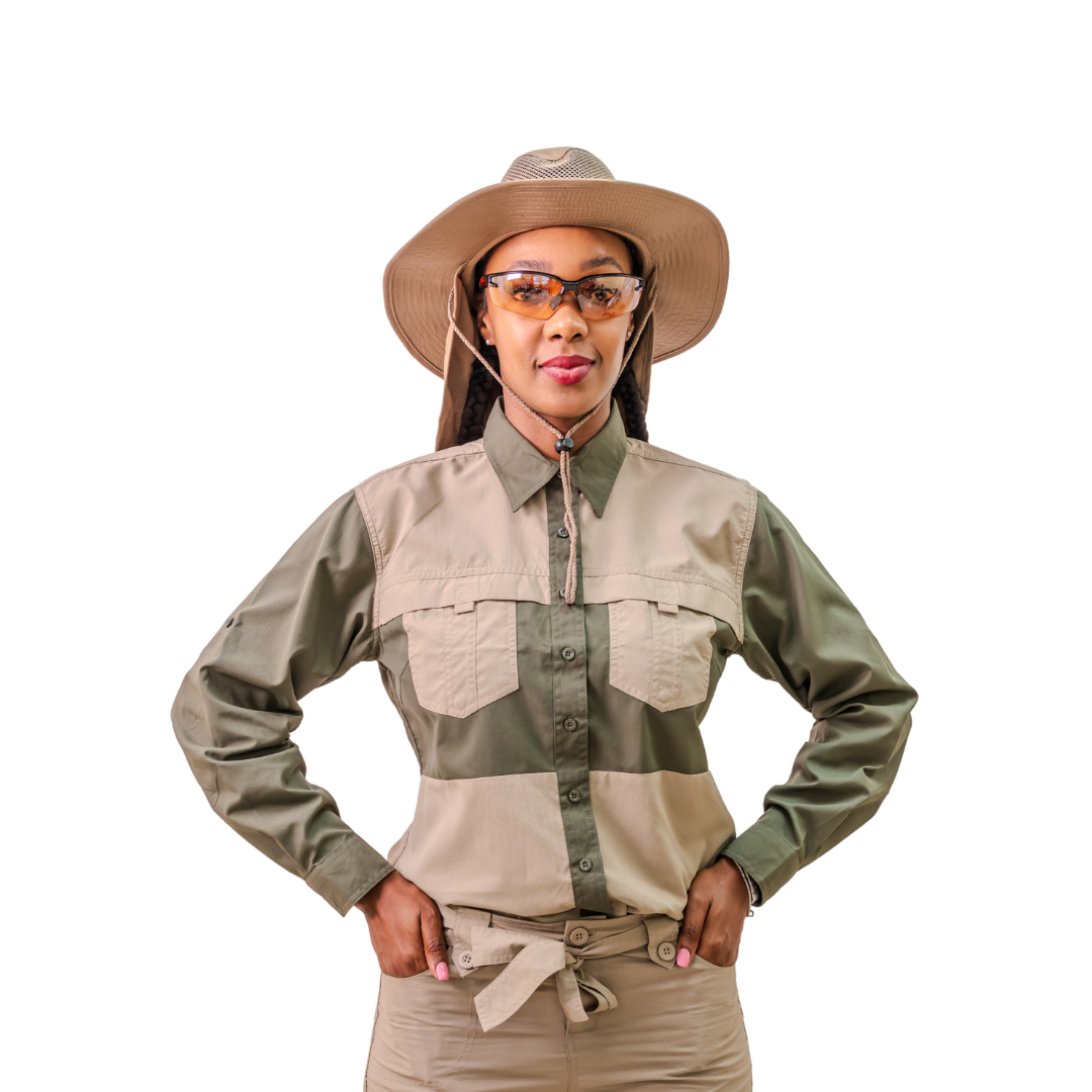 Ladies Two Tone Safari Bush Shirt PremierCollections
