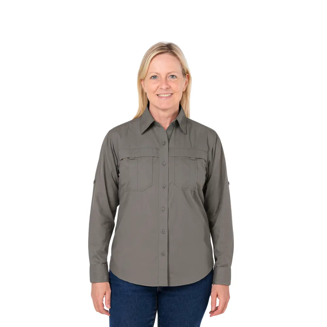 Ladies Safari Bush Shirt - Long Sleeve PremierCollections